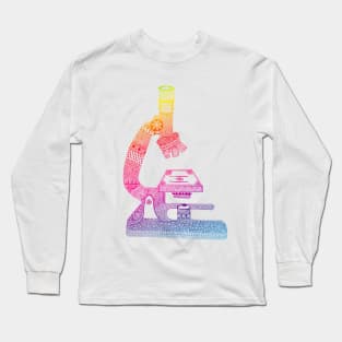 Beautiful Rainbow colourful Microscope mandala Long Sleeve T-Shirt